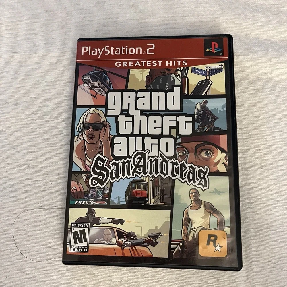 PlayStation 2 Grand Theft Auto San Andreas Clean Instructions And Poster
